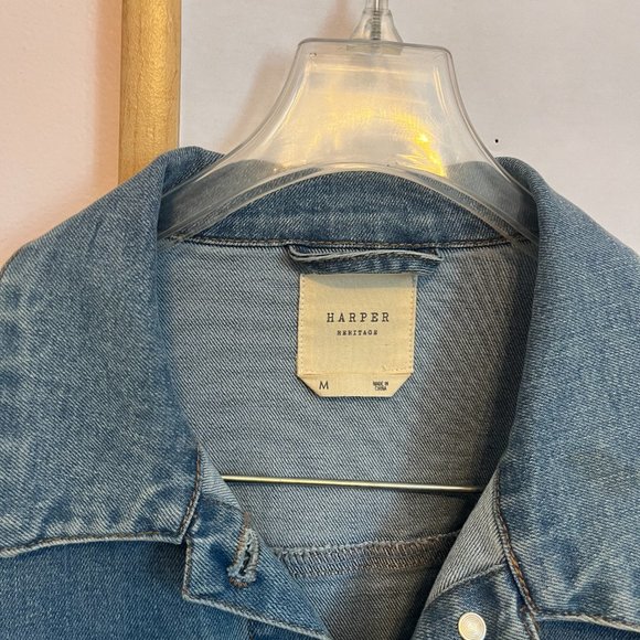 Harper Soft Light Wash Women's Denim Jacket - Picture 4 of 8